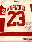 Lee Norwood Autographed Red Wings Jersey