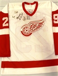 Gilbert DeLorme Autographed Red Wings Jersey