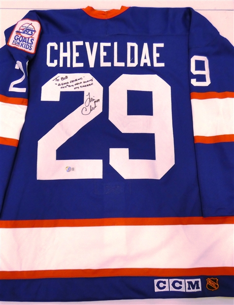 Tim Cheveldae Autographed Jets Jersey