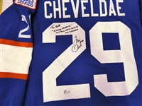 Tim Cheveldae Autographed Jets Jersey