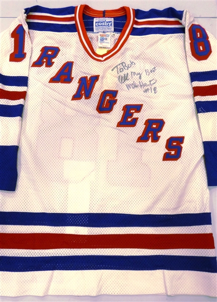 Mike Hartman Autographed Rangers Jersey