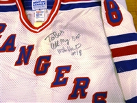 Mike Hartman Autographed Rangers Jersey