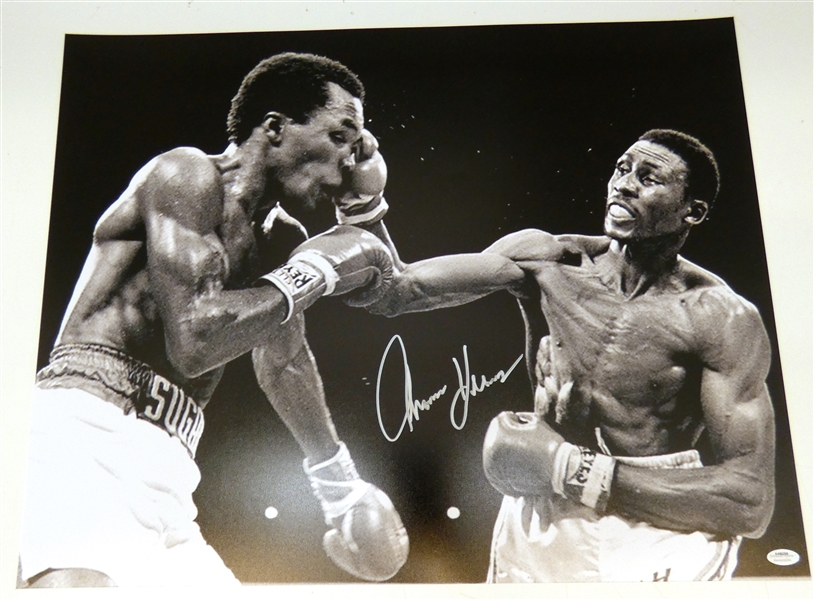 Thomas "Hitman" Hearns Autographed 16x20