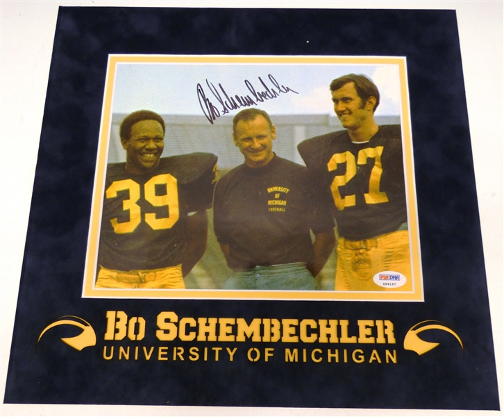 Bo Schembechler Autographed Matted 8x10