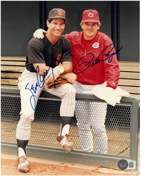Steve Garvey & Pete Rose Autographed 8x10