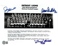 Schmidt, Dibbler, Gandee Autographed 1953 Lions 8x10