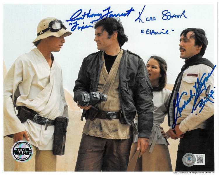 Star Wars 8x10 Autographed by 3