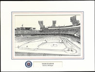 Tiger Stadium Matted Photo