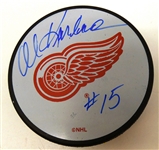 Al Karlander Autographed Red Wings Puck