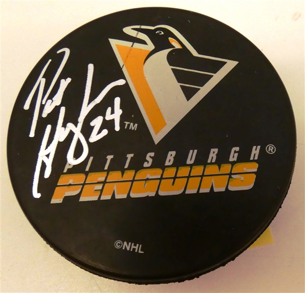 Pat Hughes Autographed Penguins Puck