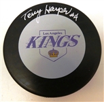Terry Harper Autographed Kings Puck