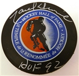 Marcel Dionne Autographed HOF Puck
