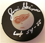Jim Skinner Autographed Red Wings Puck