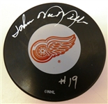 John MacNeil Autographed Red Wings Puck