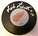 Nick Libett Autographed Red Wings Puck
