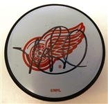 Mike Babcock Autographed Red Wings Puck