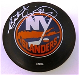 Butch Goring Autographed Islanders Puck