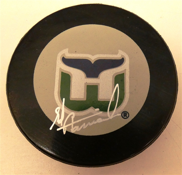 Ed Staniowski Autographed Whalers Puck
