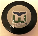 Ed Staniowski Autographed Whalers Puck