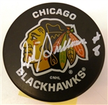 Red Sullivan Autographed Blackhawks Puck