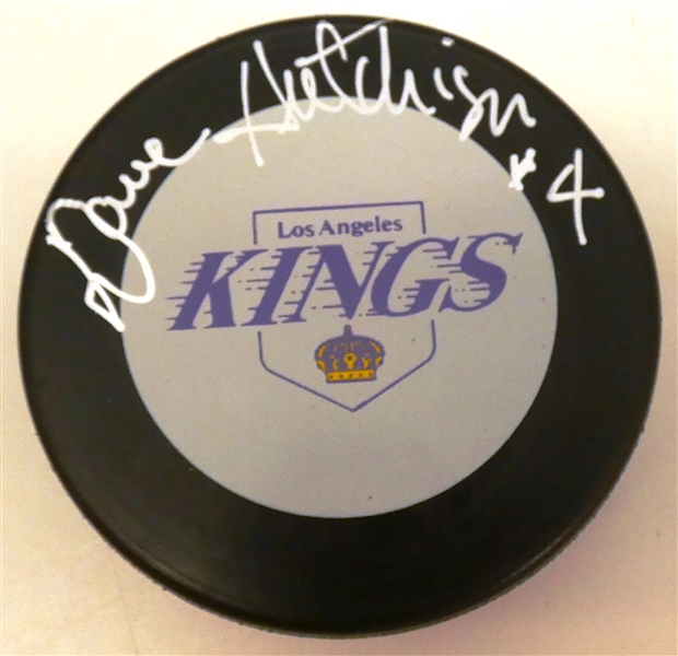 Dave Hutchison Autographed Kings Puck
