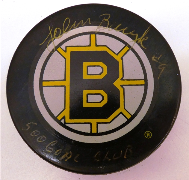 John Bucyk Autographed Bruins Puck