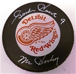 Gordie Howe Autographed Red Wings Puck