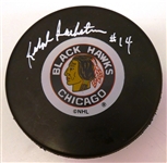 Ralph Backstrom Autographed Blackhawks Puck