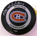 Pete Mahovlich Autographed Canadiens Puck