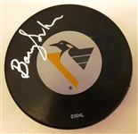 Barry Smith Autographed Penguins Puck