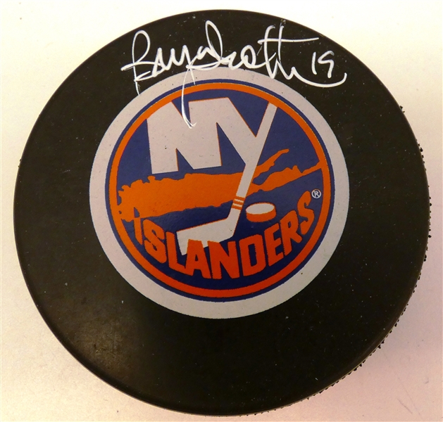 Bryan Trottier Autographed Islanders Puck