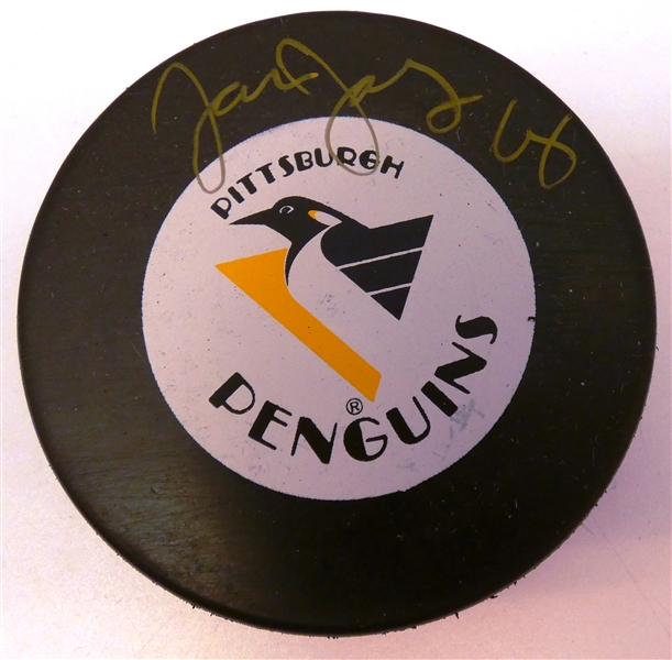 Jaromir Jagr Autographed Penguins Puck