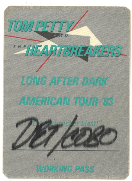 Tom Petty 1983 Detroit Backstage Pass