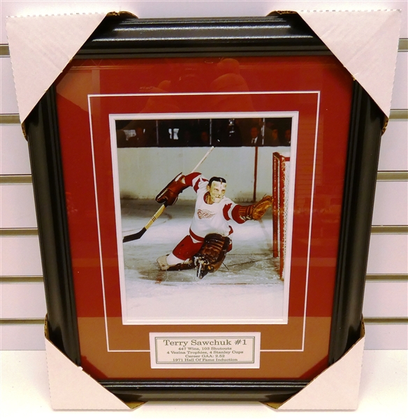 Terry Sawchuk Framed 8x10 Photo