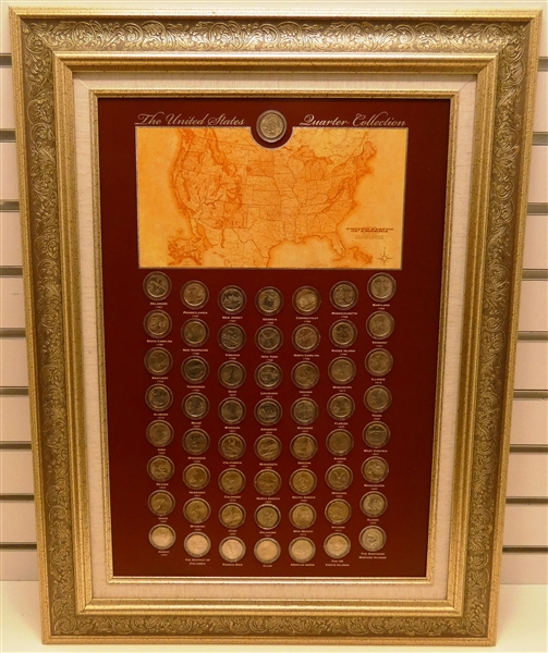 United States State Quarters Framed Display