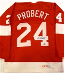 Bob Probert Autographed Red Wings Jersey