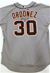 Magglio Ordonez 2008 Road Tigers Team Issued Autographed Jersey