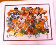 "Our MVPs" Lithograph - Signed by Sanders, Yzerman, Dumars & Trammell