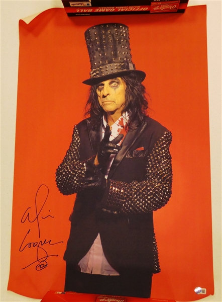 Alice Cooper Autographed 19x29 Canvas
