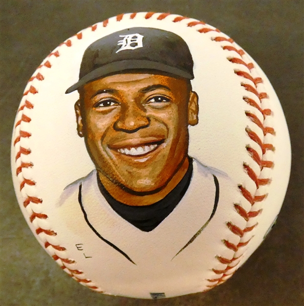 Lou Whitaker Autographed Hand Painted Baseball