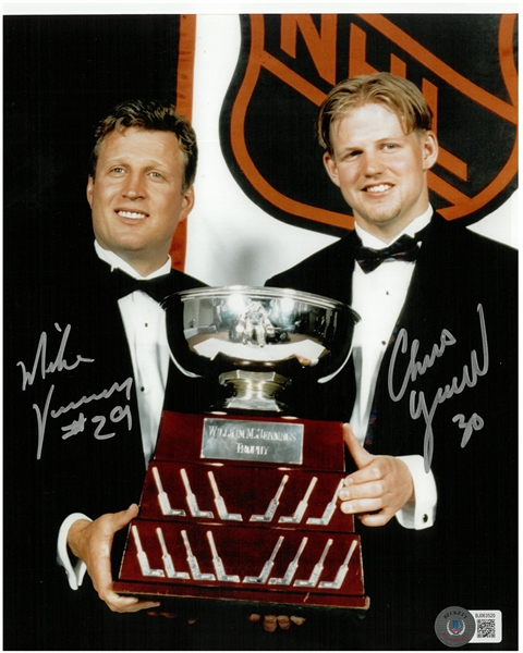 Mike Vernon & Chris Osgood Autographed 8x10