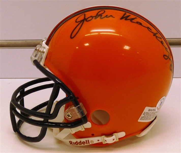 John Mackey Autographed Syracuse Mini Helmet