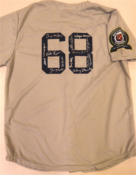 1968 Detroit Tigers Team Signed Jersey (13 autos)