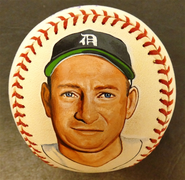 George Kell Hand Painted Autographed Baseball