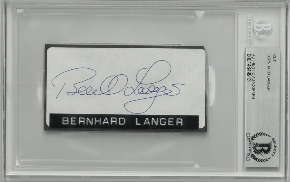 Bernhard Langer Autographed Cut