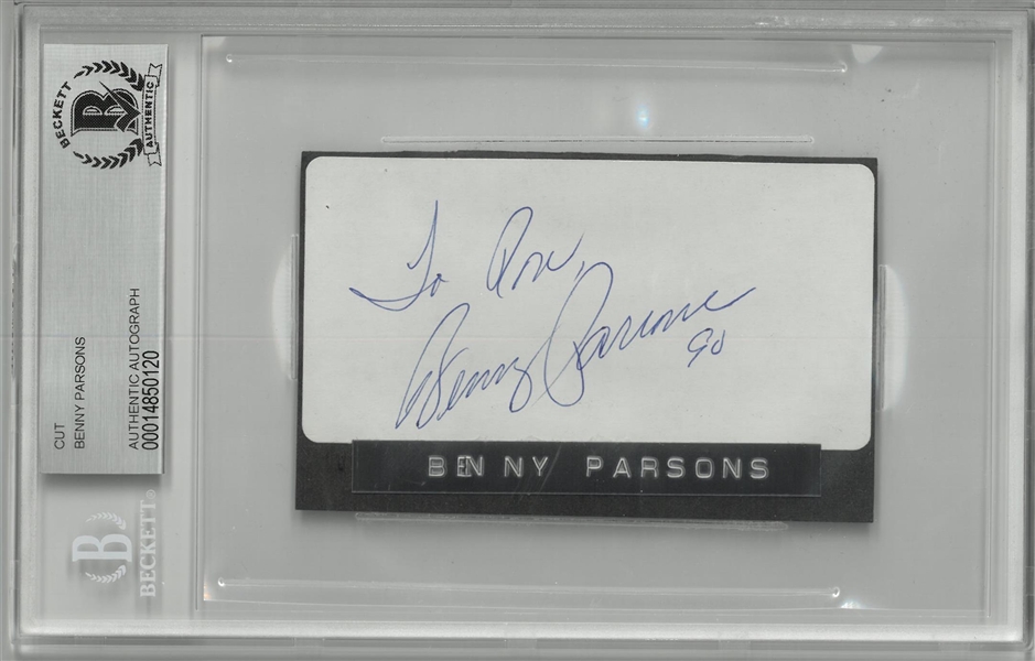 Benny Parsons Autographed Cut