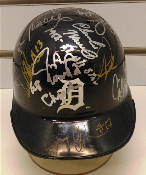 Detroit Tigers Mini Helmet Signed by 22