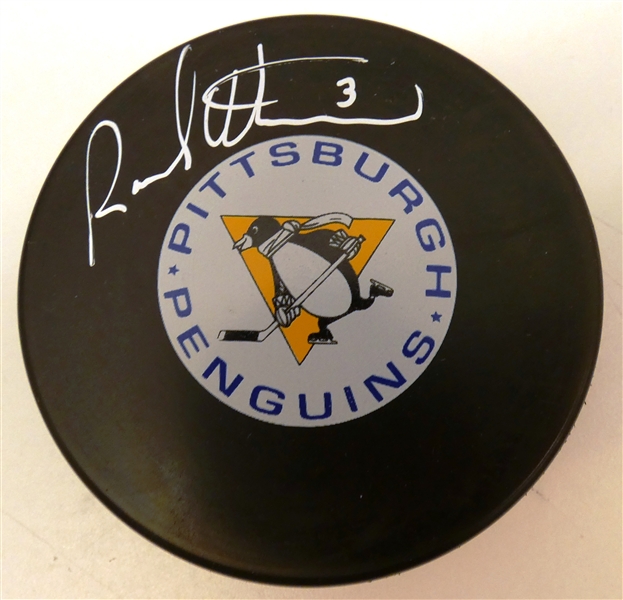 Ron Stackhouse Autographed Penguins Puck