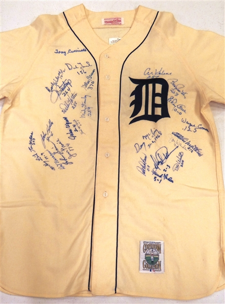 1968 Detroit Tigers Team Signed Jersey w/ Inscriptions (26 autos)