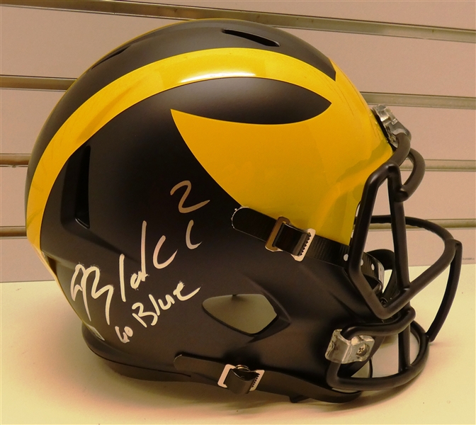 Blake Corum Autographed Michigan Full Size Replica Helmet